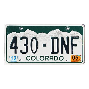 2005 Colorado License Plate #430DNF