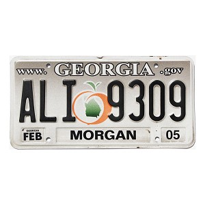 2005 Georgia License Plate #ALI9309