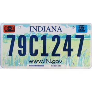 2005 Indiana License Plate #79C1247