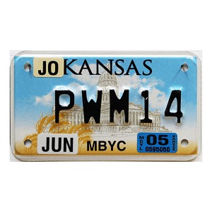 2005 Kansas Moped License Plate #PWM14