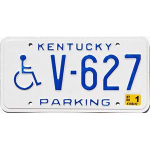 2005 Kentucky Disabled License Plate #V627