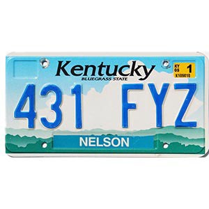 2005 Kentucky License Plate #431FYZ