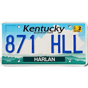 2005 Kentucky License Plate #871HLL