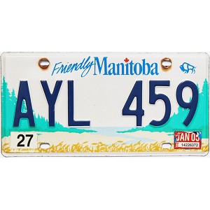 2005 Manitoba License Plate #AYL459