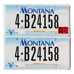 2005 Montana License Plates Pair #4B24158