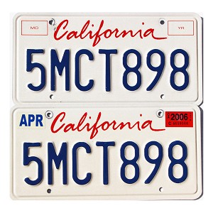 2006 California License Plates Pair #5MCT898
