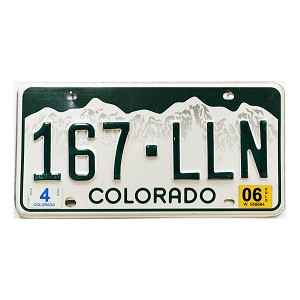 2006 Colorado License Plate #167LLN