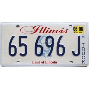 2006 Illinois Truck License Plate #65696J