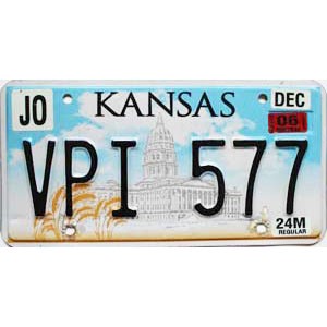 2006 Kansas Truck License Plate #VPI577