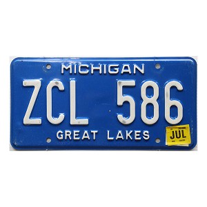 2006 Michigan License Plate #ZCL586