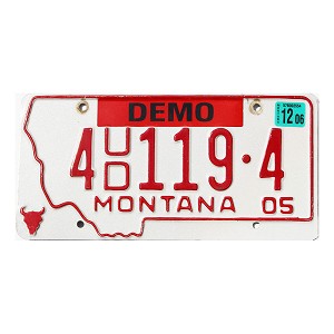 2006 Montana Dealer Used License Plate #4UD1194