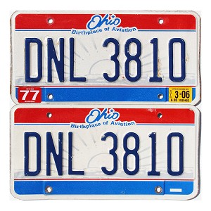2006 Ohio License Plates Pair #DNL3810