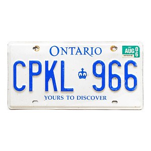 2006 Ontario License Plate #CPKL966