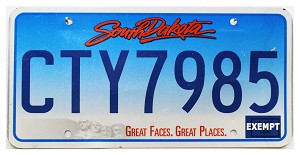 2006 South Dakota City License Plate #7985