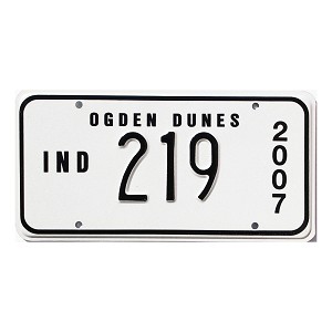 2007 Indiana Ogden Dunes License Plate #219