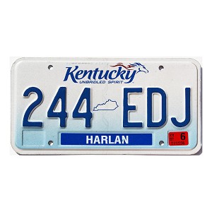 2007 Kentucky License Plate #244EDJ