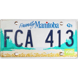 2007 Manitoba License Plate #FCA413