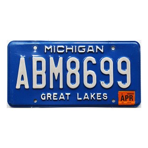 2007 Michigan License Plate #ABM8699