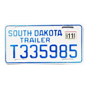 2007 South Dakota Trailer License Plate #T335985