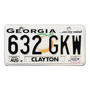 2008 Georgia License Plate #632GKW