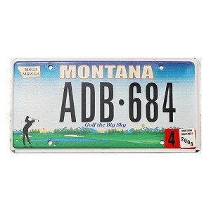 2008 Montana Golf License Plate #ADB684