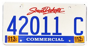 2008 South Dakota Commercial License Plate #42011C