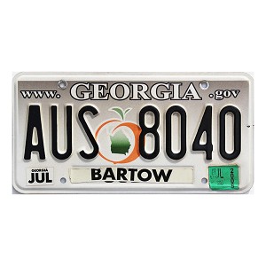2009 Georgia License Plate #AUS8040