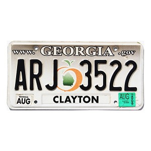 2009 Georgia License Plate #ARJ3522