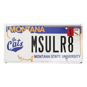 2009 Montana State University License Plate #MSULR8
