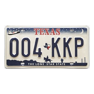 2009 Texas License Plate #004KKP