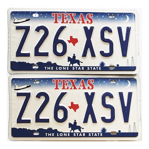 2009 Texas License Plates Pair #Z26XSV