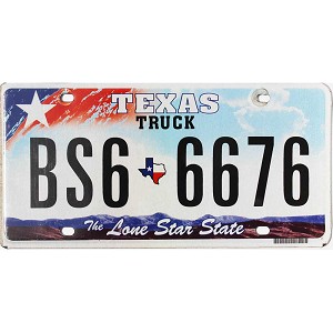 2009 Texas Lone Star Truck License Plate #BS66676