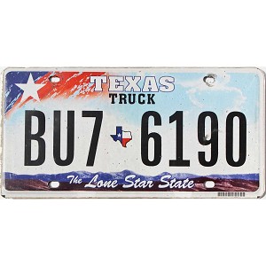 2009 Texas Lone Star Truck License Plate #BU76190