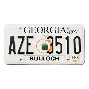 2010 Georgia License Plate #AZE3510