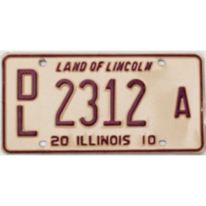 2010 Illinois Dealer License Plate #2312A