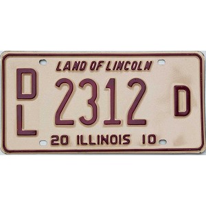 2010 Illinois Dealer License Plate #2312D