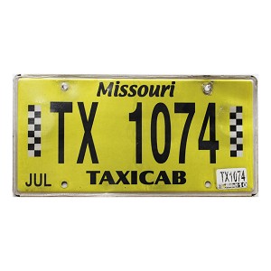 2010 Missouri Taxicab License Plate #1074