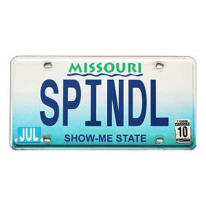 2010 Missouri Vanity License Plate #SPINDL