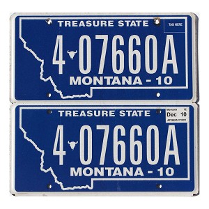2010 Montana License Plates Pair #407660A