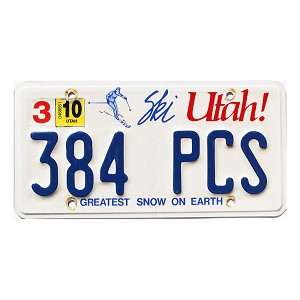 2010 Utah Ski License Plate #384PCS