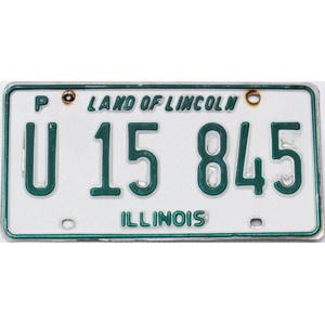 2011 Illinois State Owned License Plate #15845
