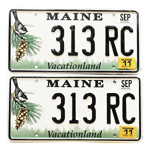 2011 Maine License Plates Pair #313RC