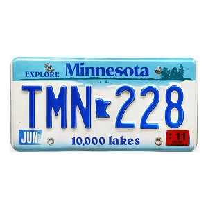 2011 Minnesota License Plate #TMN228