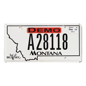 2011 Montana Dealer License Plate #A28118