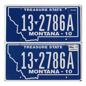 2011 Montana License Plates Pair #132786A