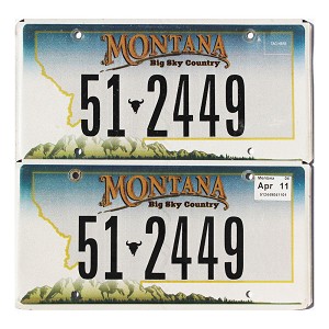 2011 Montana License Plates Pair #512449
