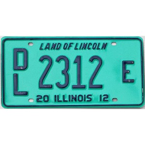 2012 Illinois Dealer License Plate #2312E
