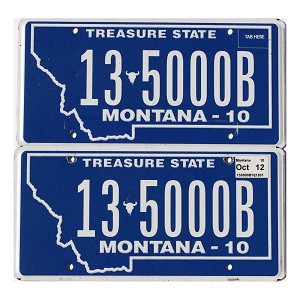 2012 Montana License Plates Pair #135000B