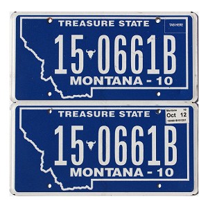 2012 Montana License Plates Pair #150661B