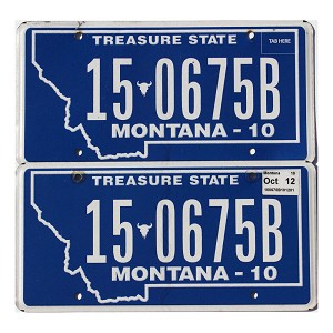 2012 Montana License Plates Pair #150675B